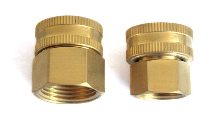 Dual Female Месинг Swivel Hose Connector